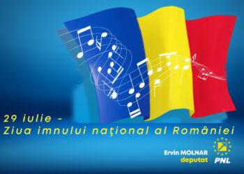 Ervin Molnar, deputat PNL: „Să fim mai buni, mai uniți, mai toleranți, de Ziua imnului național al României”