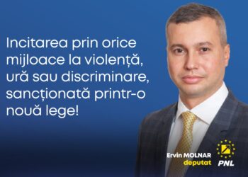 Ervin Molnar, deputat PNL:”Incitarea prin orice mijloace la violență, ură sau discriminare, sancționată printr-o nouă lege”