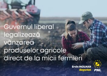 Ervin MOLNAR, deputat PNL: „Guvernul liberal legalizează vânzarea produselor agricole direct de la micii fermieri”