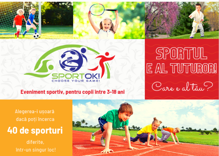 Copilul tău nu știe ce sport i se potrivește? Hai cu el la evenimentul perfect: Sport ok!
