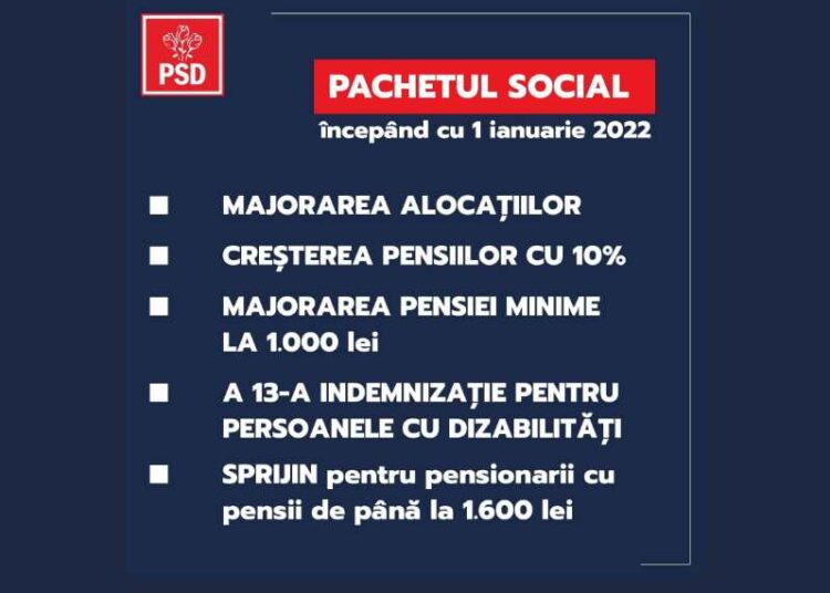 Corneliu-Florin Buicu, deputat PSD Mureș: Pachetul social va intra în vigoare de la 1 ianuarie 2022.