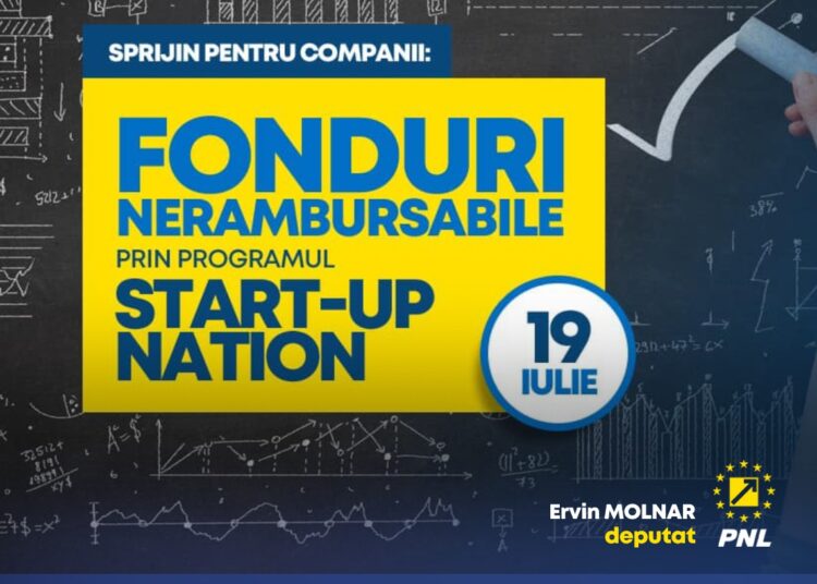 Ervin MOLNAR, deputat: „Sprijin pentru companii: fonduri nerambursabile prin programul START UP NATION”