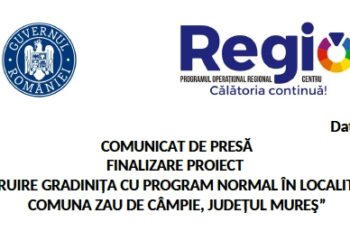 Comunicat de presă FINALIZARE PROIECT