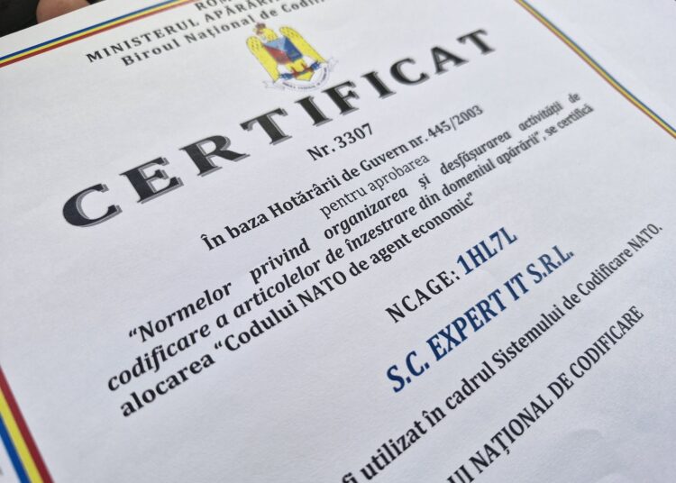 EXPERT IT® obține statutul de Operator Economic Autorizat NATO