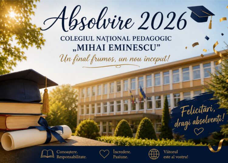 Emoție, recunoștință și speranță la festivitatea de absolvire a promoției 2026 a Colegiului Național Pedagogic „Mihai Eminescu”